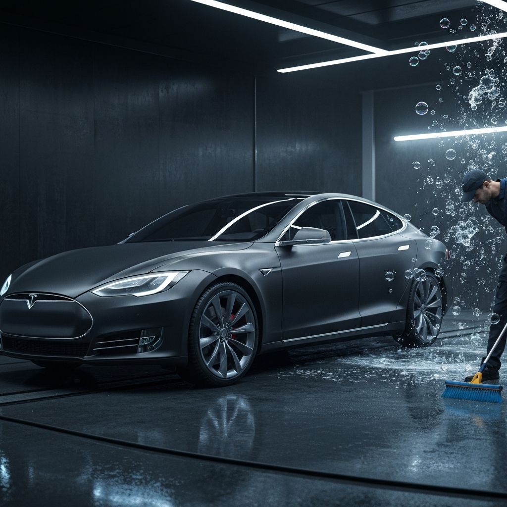 Car being washed